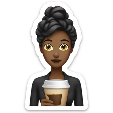 caffein addicted female designer sticker