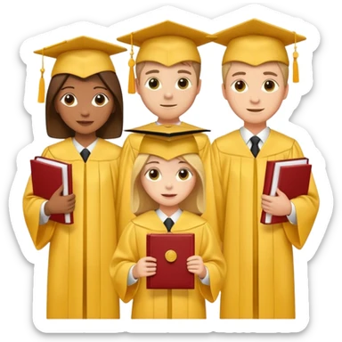 sobre manila amarillo - foto de graduandos sticker