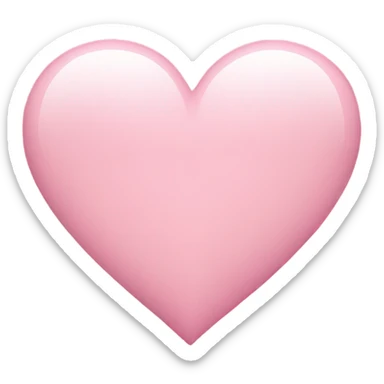 light pink heart sticker