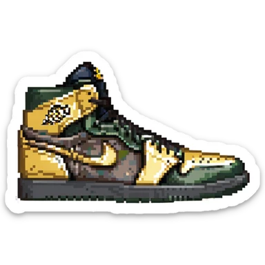 black and gold Jordan 1 sneaker sticker