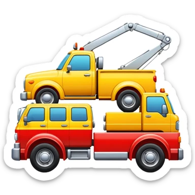 puedes crear unemojis de una camion cargando vehiculos sticker