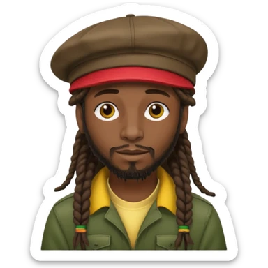 reggae dj casquette  sticker