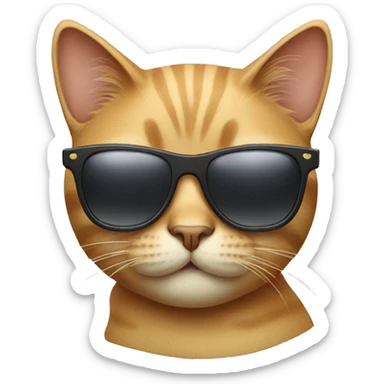 Cat with sunglasses sticker
