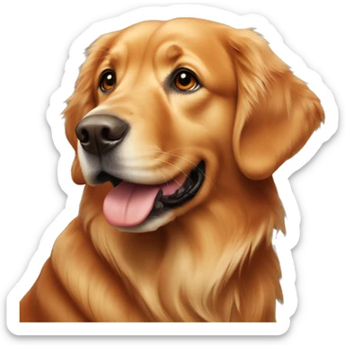 Orange/Red Golden Retriever  sticker