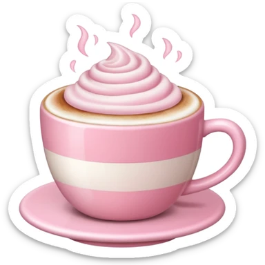 Pink cappuccino  sticker