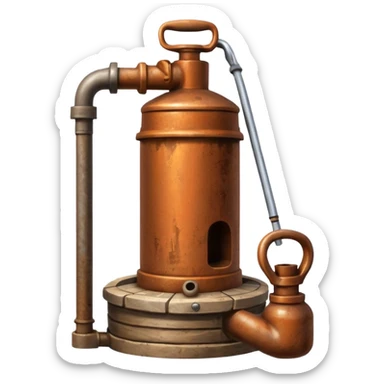 handpump in village sticker