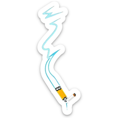 Cigarette with thunder sticker