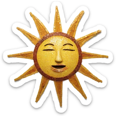 Mosaic sun sticker