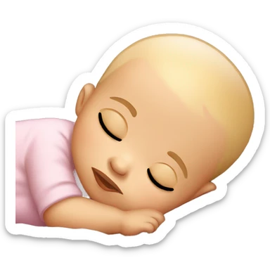 little baby sleeping sticker