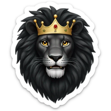 black Lion with crown sticker