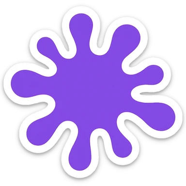 A purple paint splash sticker