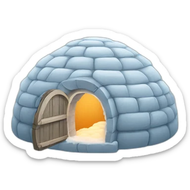 igloo with two eyes outside sticker