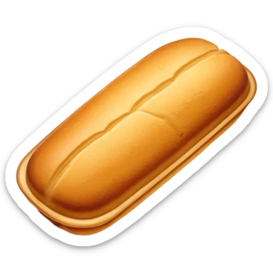 dessert Madeleine. without tail detail. long shape sticker