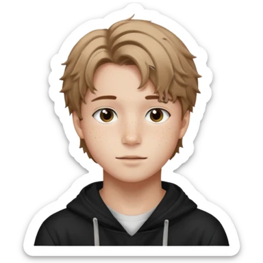felix of stray kids light brunnete sticker