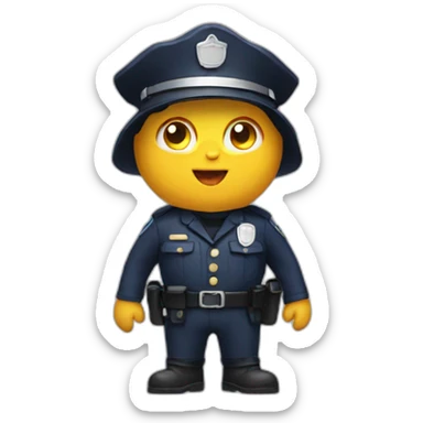 Poulet policier sticker