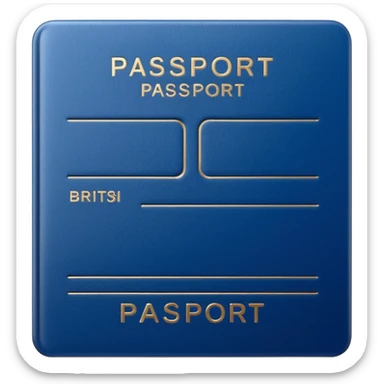 aesthetic british passport in the style of apple emoji sticker