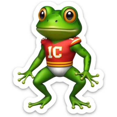 KC chiefs frog sticker