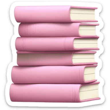 Light pink stack of books sticker