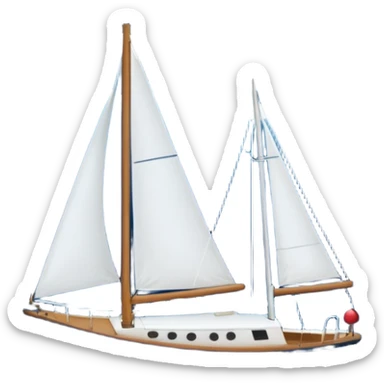 Sailboat stormy sticker