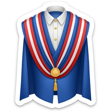 the mayor’s sash (with the color of french flag) sticker
