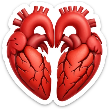 Split this emoji in half: 🫀 sticker