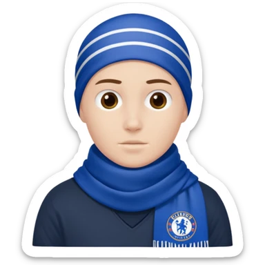 Glasgow rangers fan wearing scarf no head covering sticker