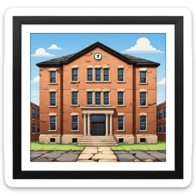 Abandoned school sticker