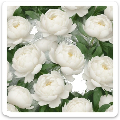 bouquet of white peonies bouquet of white peonies sticker