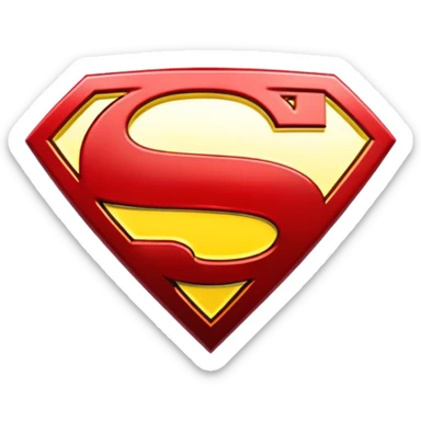 super man logo sticker