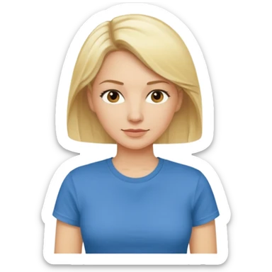 blond professional in mid-30s to 40s dressed casual sticker