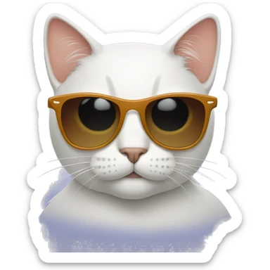 Cat with sunglasses sticker