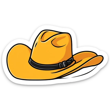 Texas cowboy hat sticker