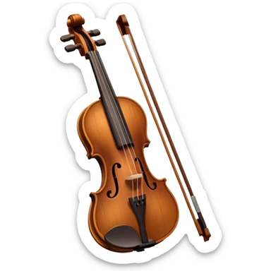 Violin with arms, legs, sad face and crying tears sticker