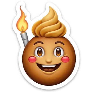 Emoji thats baked wit a spliff sticker