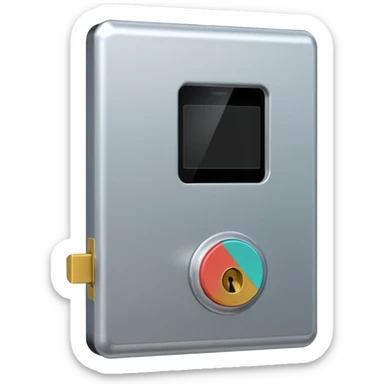 Electronic Door Lock System with card insert only screen no key hole sticker