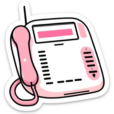 Pink caller id sticker