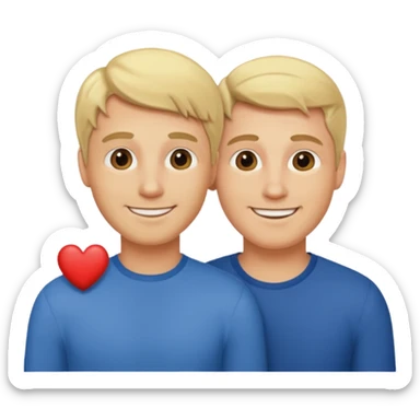 Liebespaar blonder man sticker