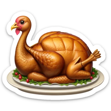 turkey xmas sticker