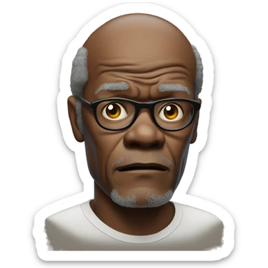 samuel l jackson looking confused sticker
