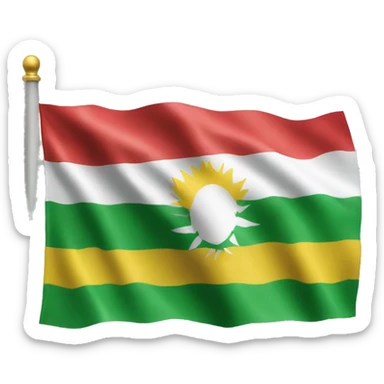 A kurdistan flag sticker