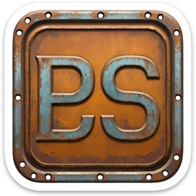 Create a Discord server icon that reads 'DUBS' based on the Rust video game. sticker