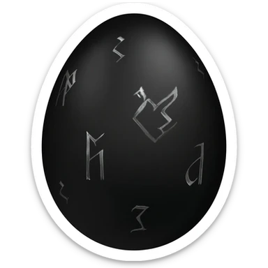 Magical black egg emoji sticker