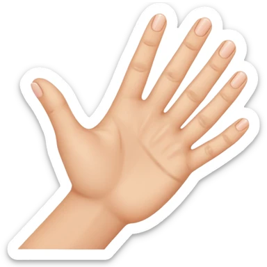 A hand making a L sticker