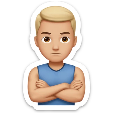 mad with arms crossed emoji  sticker