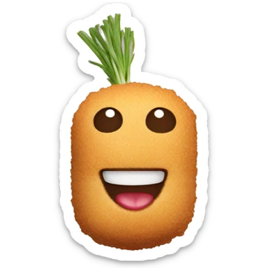 Chat mang croquettes sticker