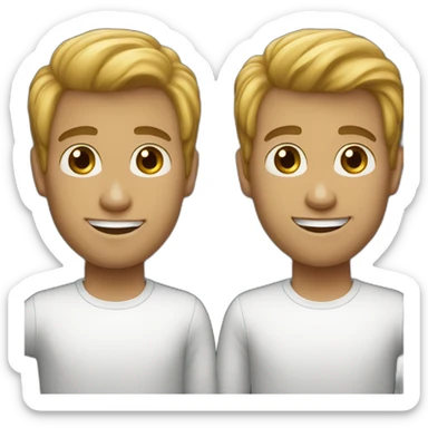 2 white brothers  sticker