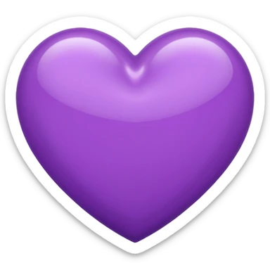 Violet heart sticker