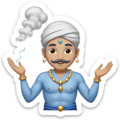 genie with smoke sticker