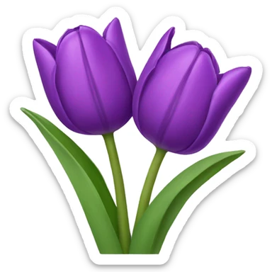 Purple tulips sticker