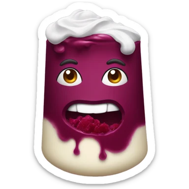 Source cream with beet soup sticker